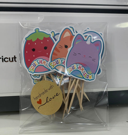 Squishmallows for Girls Cupcake Toppers (package of 20)