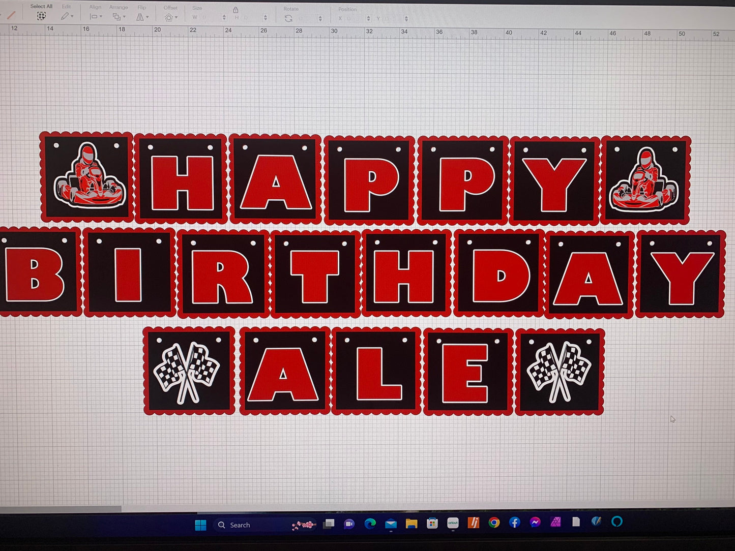 Race Car Happy Birthday Banner