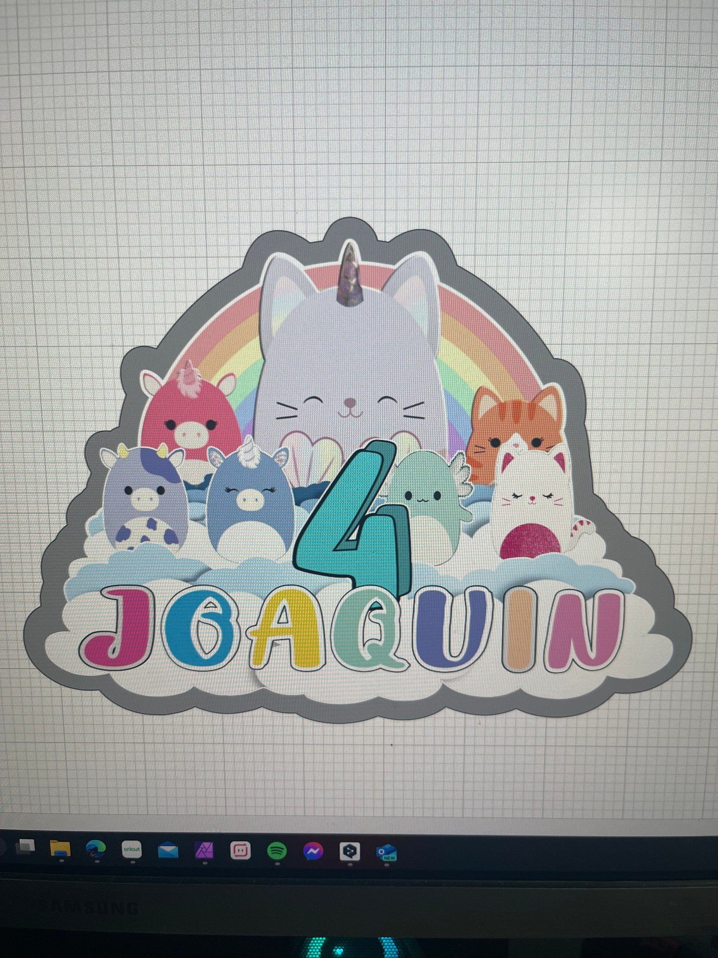 Squishmallow Cake Topper for Girls, Personalized Cake Topper, Amazing Squishmallow Decoration for Girls Party Stylenya