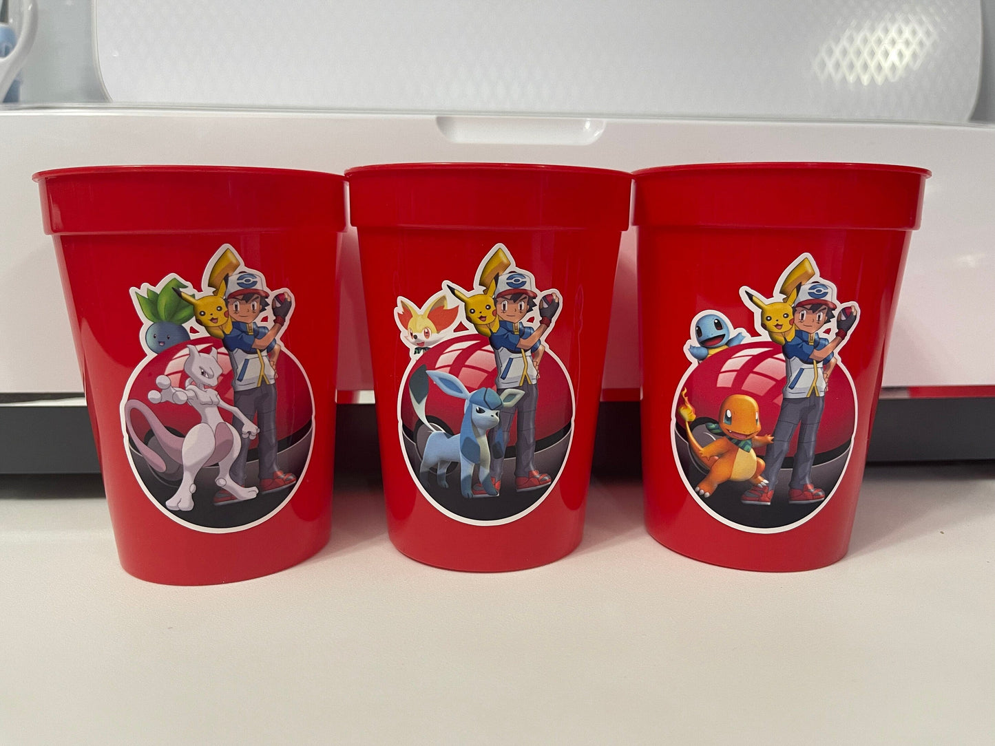 Red Plastic Stadium Cup for Amazing Pets for Boys (package of 8) Stylenya