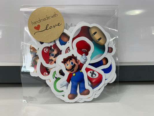 Racers/Gamers Stickers Package, aesthetic gifts for kid's party, vinyl stickers for laptop and notebook: (24 pieces)