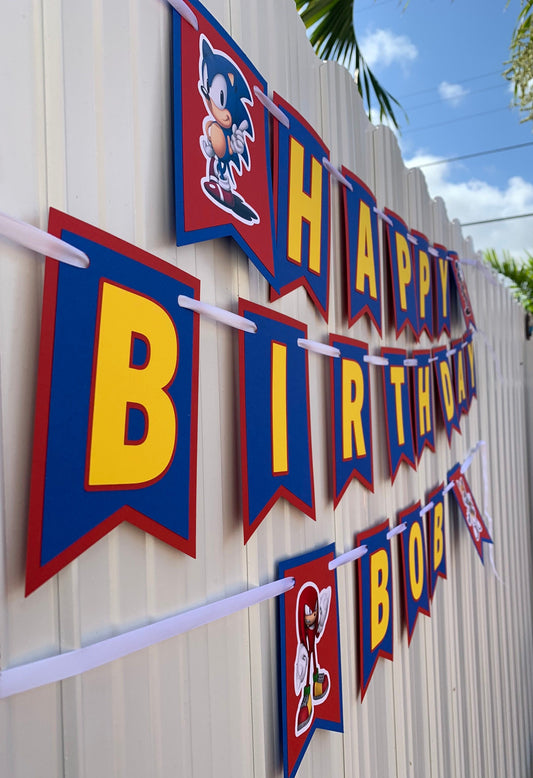 Blue Boy Happy Birthday Banner