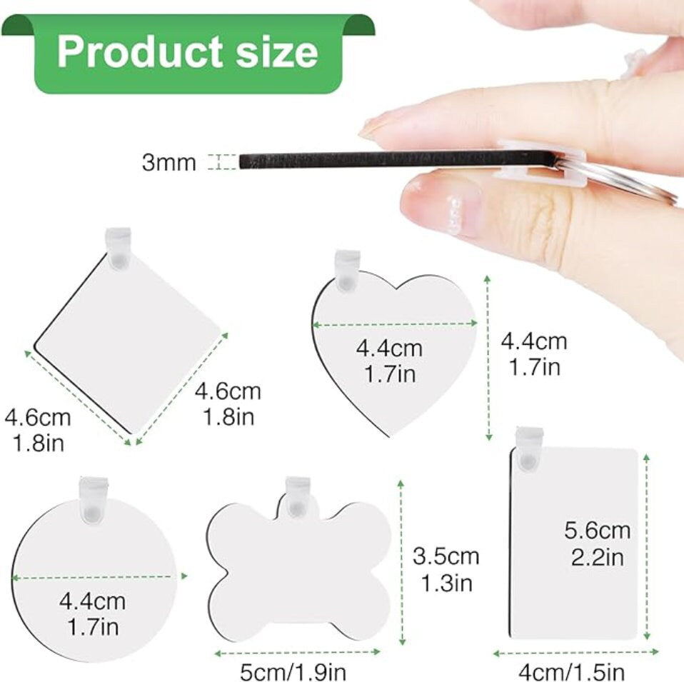 Gift Idea!, Personalized Keychain, Custom Sublimation Keychain, Double sided photo keychain (pkg of 3) Stylenya