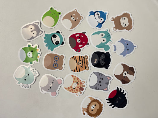 Squishmallow Stickers Package for Boys, aesthetic gifts for kid's party, vinyl stickers for laptop and notebook (24 pieces)