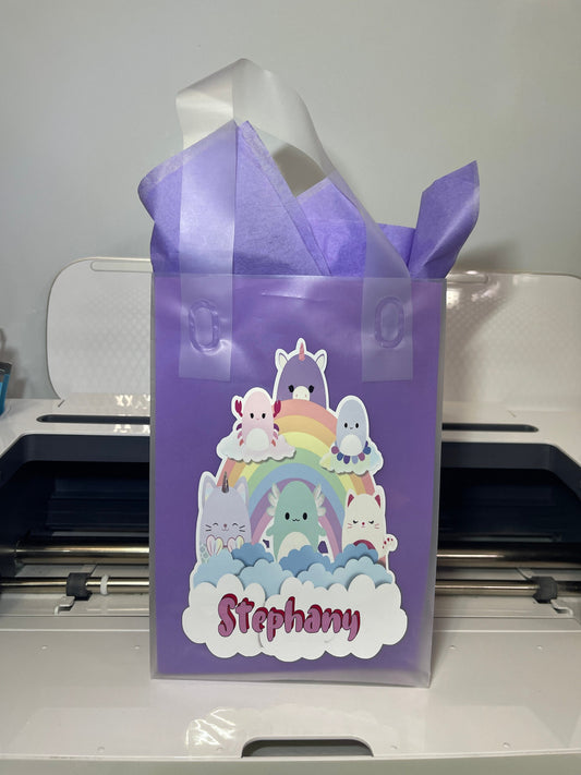 Squishmallow Favor Bag, Squishmallow Gift Bag Decoration, Squishmallow Party Supply
