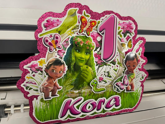 Baby Island Girl Cake Topper 3D