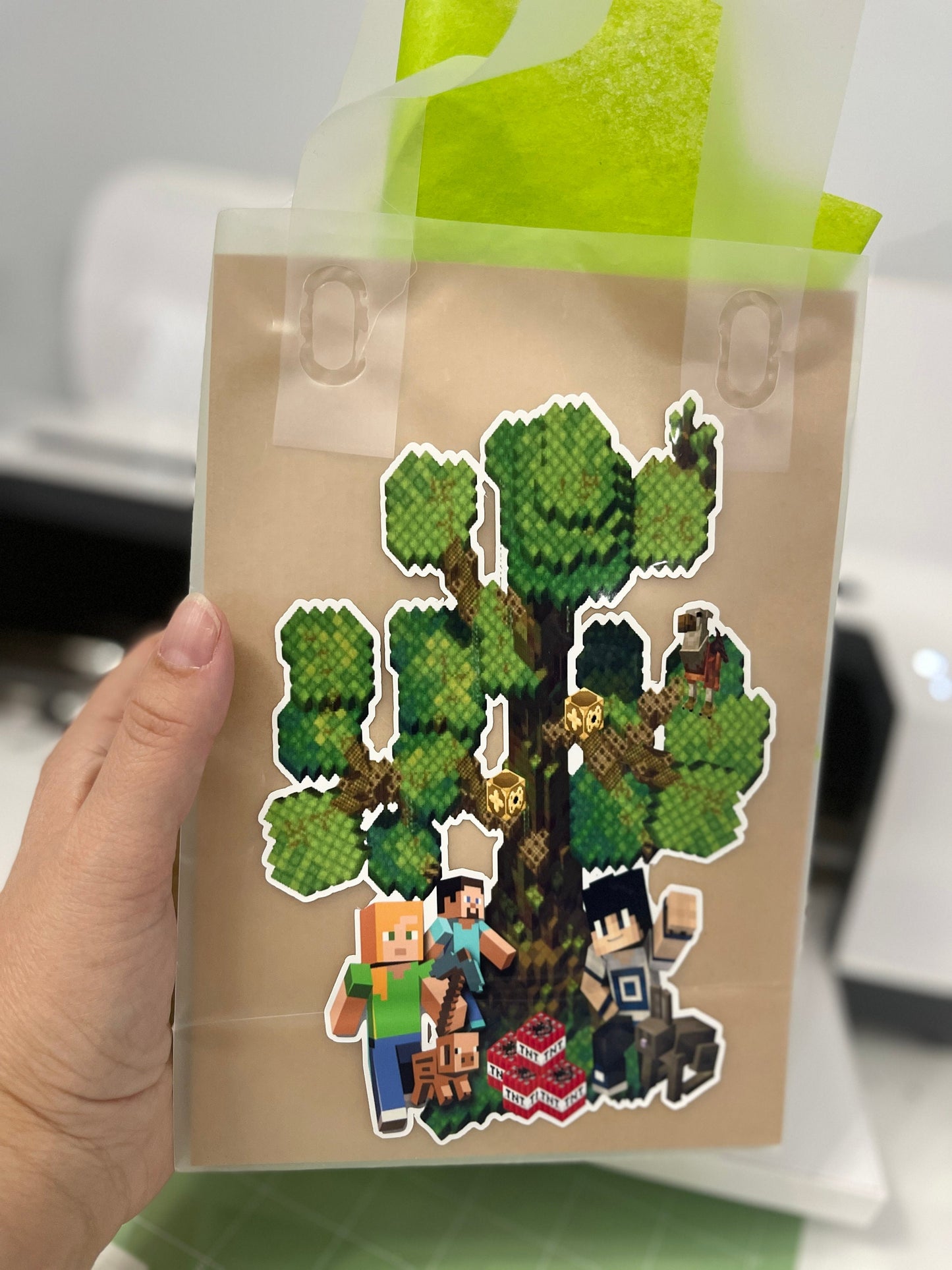 Gamer Boy Style MineC Favor Bag Decoration, Gamer Boy Style MineC Happy Birthday Party Decoration