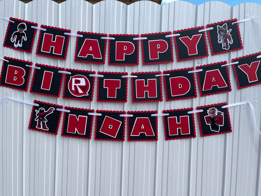 Happy Birthday Banner for Gamers Boys