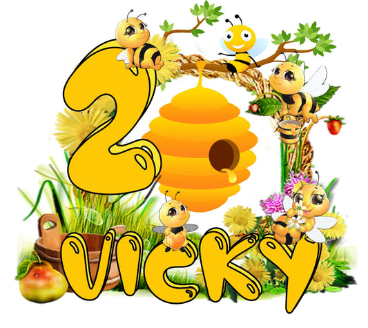 Cute Bees Cake Toppers, Bees Party Decoration, Little Bees Party, Bees Cake Toppers Decoration, Custom Bees Cake Topper