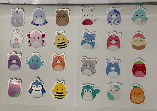 Squishmallow Stickers Package for Girls, aesthetic gifts for kid's party, vinyl stickers for laptop and notebook (24 pieces) Stylenya