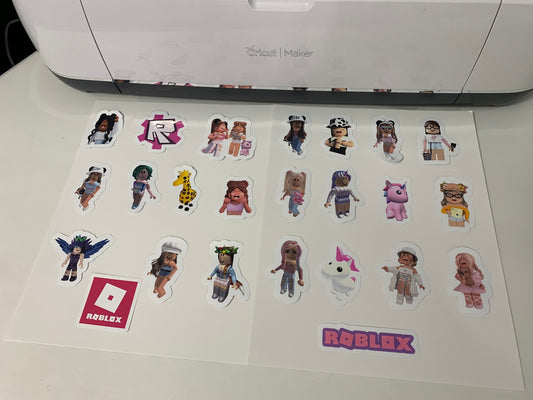 Gamers Girls Stickers Package, aesthetic gifts for kid's party, vinyl stickers for laptop and notebook (24 pieces)