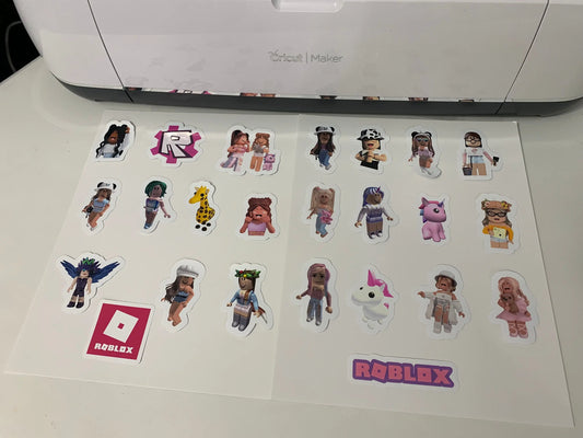 Gamers Girls Stickers Package, aesthetic gifts for kid's party, vinyl stickers for laptop and notebook (24 pieces) Stylenya