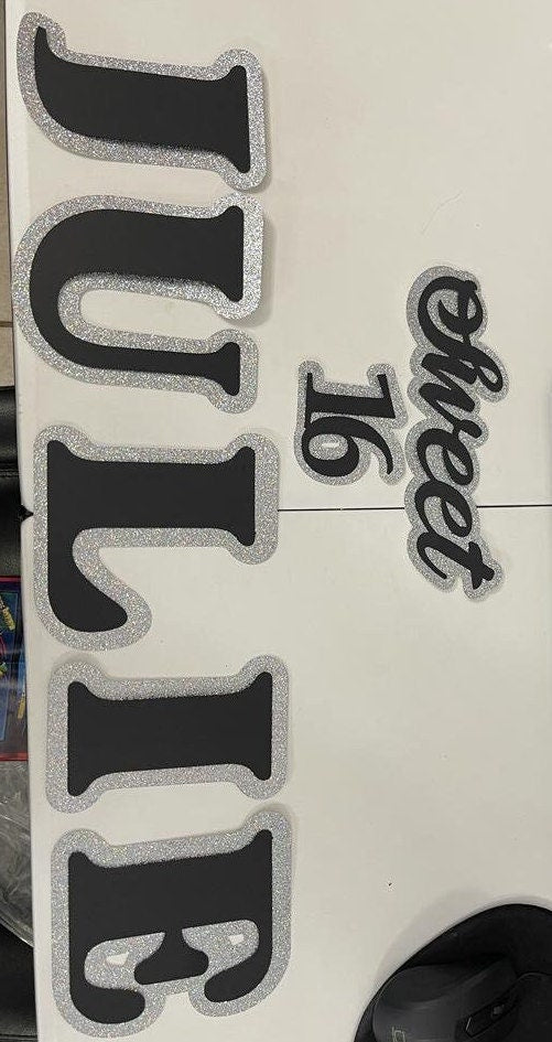 Beautiful Letters for your decorations, Custom Letters to decorate your boxes, Customized Message for your decorations.