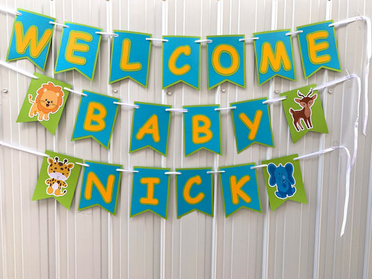Safari for Boys Happy Birthday Banner