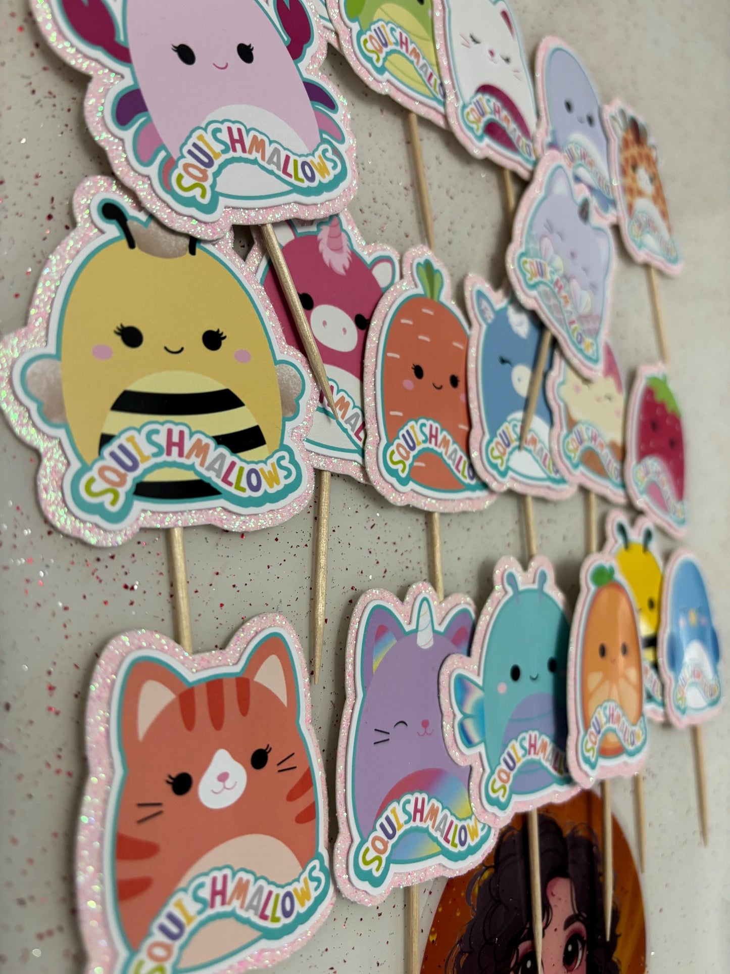 Squishmallows for Girls Cupcake Toppers (package of 20) Stylenya