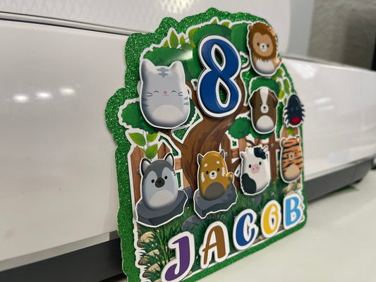 Squishmallow Cake Topper for Boys, Personalized Cake Topper, Amazing Squishmallow Decoration for Boys Party Stylenya