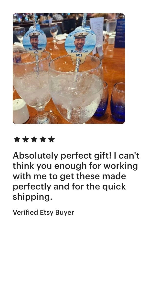 Custom Birthday Straws Holder, Custom Birthday Photo Decorations, Face Straws Holder, Personalized Birthday Decorations (package of 12) Stylenya