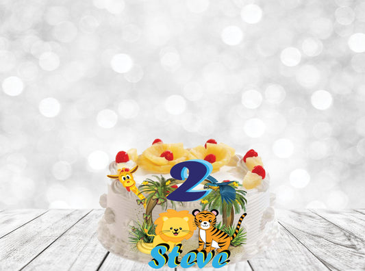 Safari Cake Topper 3D for Boys