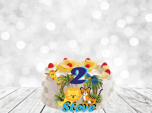 Safari Cake Topper 3D for Boys Stylenya