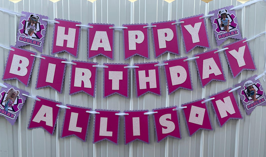 Happy Birthday Banner for Gamers Girls