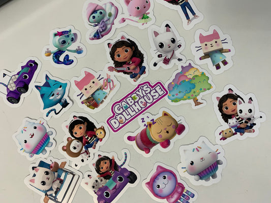 Cute Gabby Stickers Package, vinyl stickers for any smooth surfaces including laptop and notebook: (20 pieces)