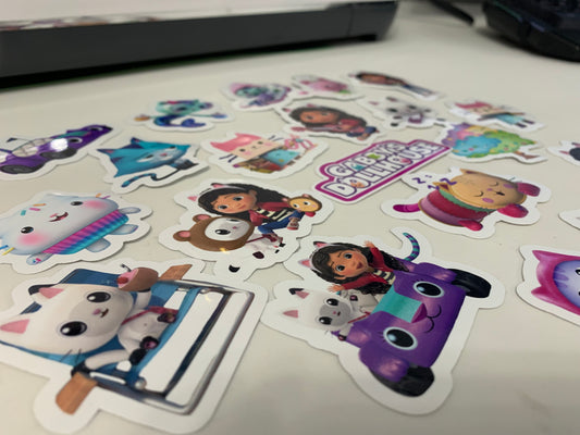 Cute Gabby Stickers Package, vinyl stickers for any smooth surfaces including laptop and notebook: (20 pieces)
