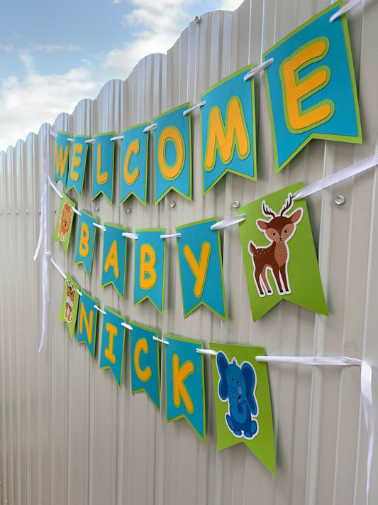 Safari for Boys Happy Birthday Banner