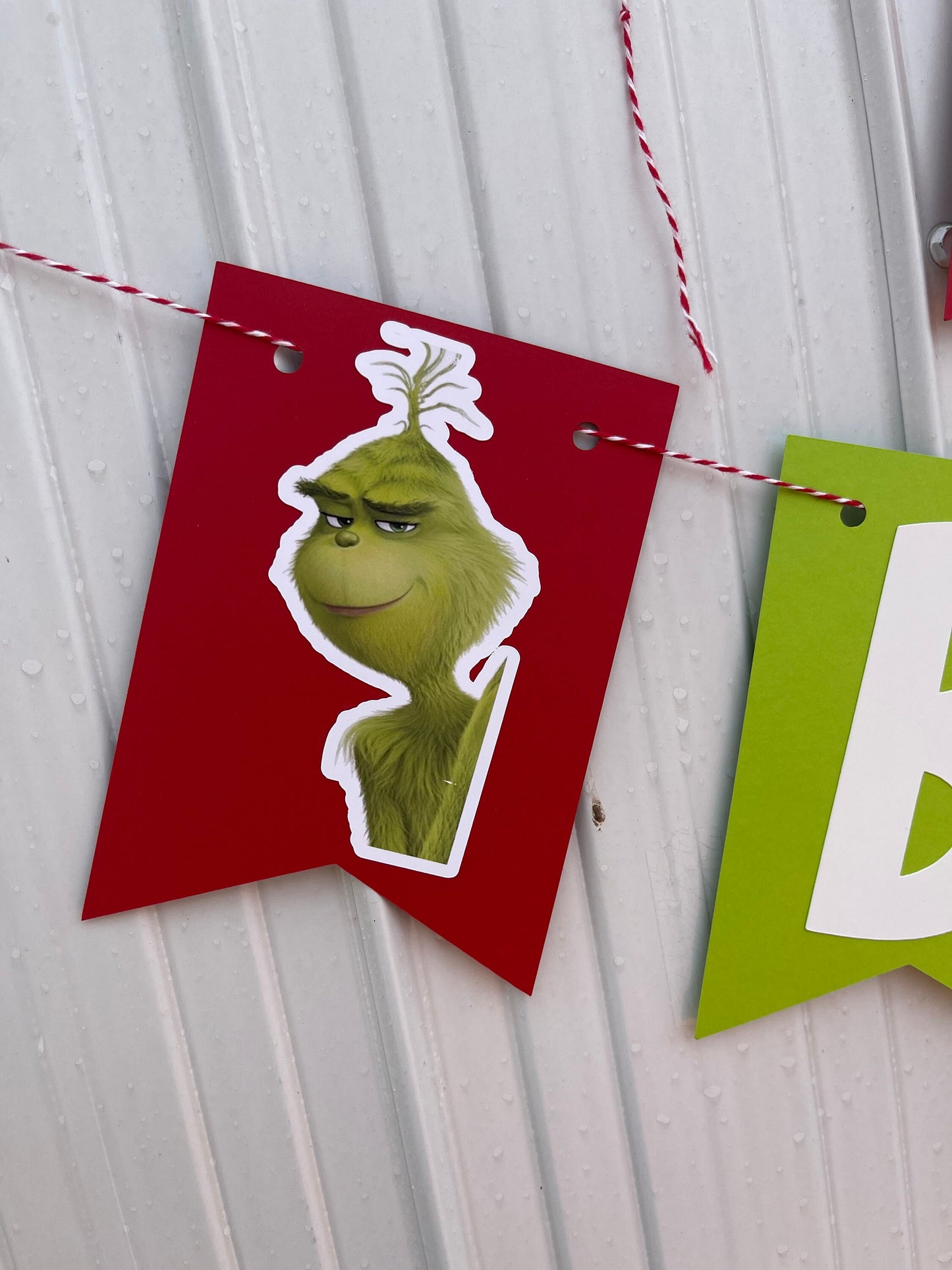 Grinch Happy Birthday Banner