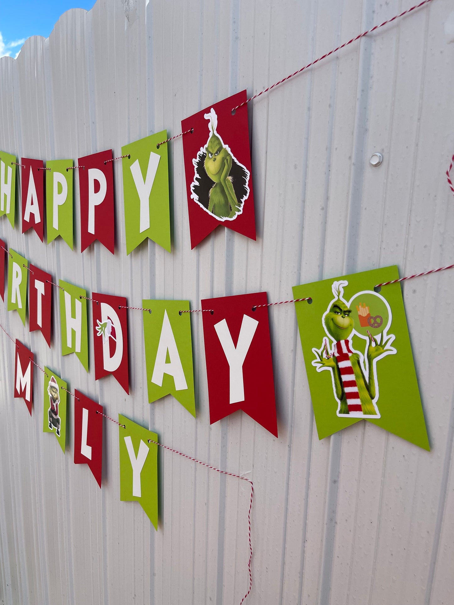 Grinch Happy Birthday Banner