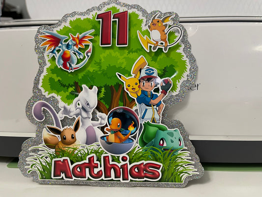 Amazing Pets for Boys Cake Topper 3D Decoration, Boys Happy Birthday Party Decoration, Customize Amazing Pets for Boys Party Decoration