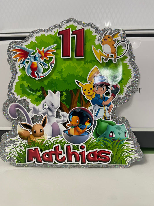Amazing Pets for Boys Cake Topper 3D Decoration, Boys Happy Birthday Party Decoration, Customize Amazing Pets for Boys Party Decoration