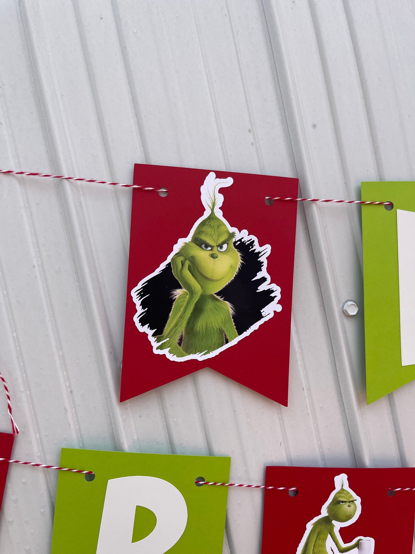Grinch Happy Birthday Banner