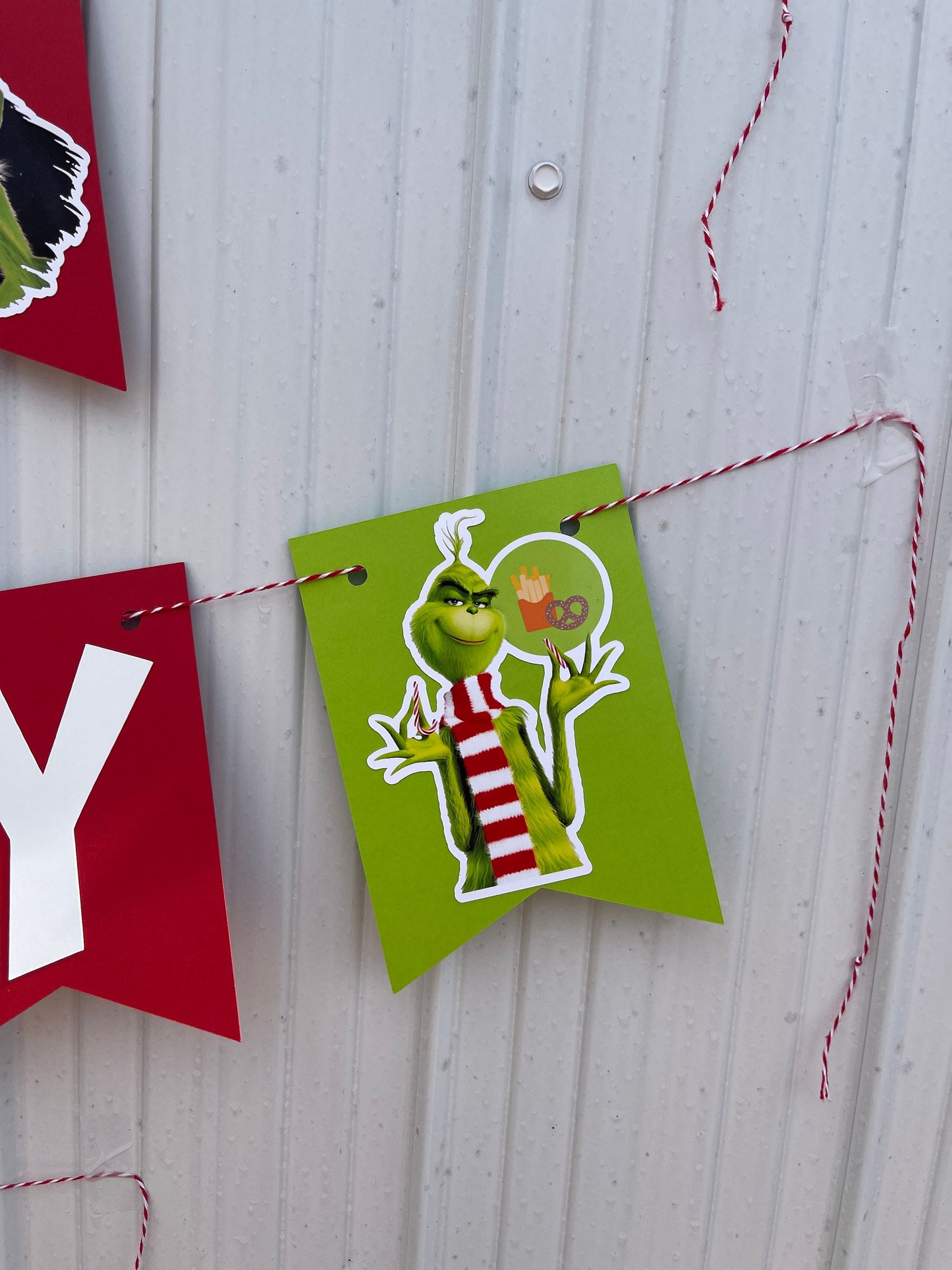 Grinch Happy Birthday Banner