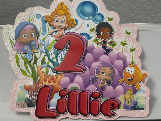 Happy Bubbles Friends Cake Topper, Baby Bubbles Friends Party Decor, Cute Cake Toppers Decoration, Custom Bubbles Friends Cake Topper