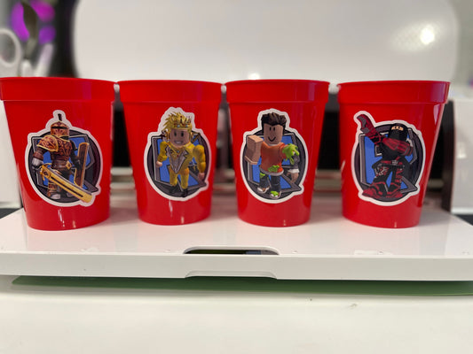 Red Plastic Stadium Cup for Gamers Boys (pack of 8)