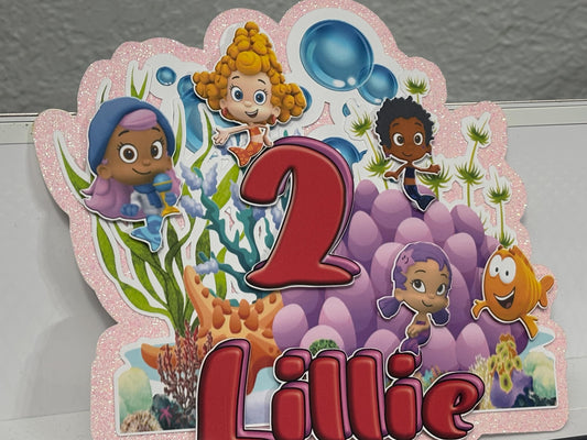 Happy Bubbles Friends Cake Topper, Baby Bubbles Friends Party Decor, Cute Cake Toppers Decoration, Custom Bubbles Friends Cake Topper