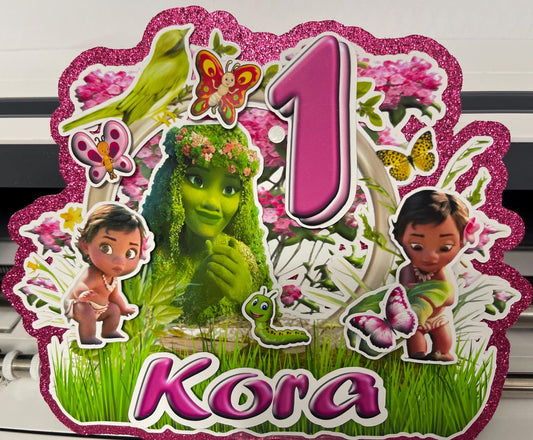 Baby Island Girl Cake Topper 3D