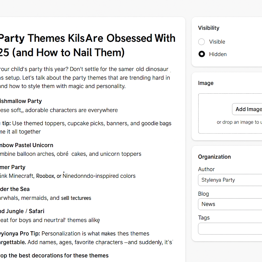 Top 5 Party Themes Kids Are Obsessed With in 2025 (and How to Nail Them)