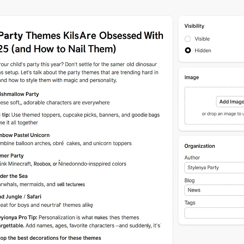 Top 5 Party Themes Kids Are Obsessed With in 2025 (and How to Nail Them) Stylenya