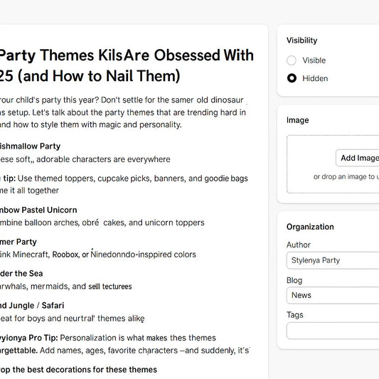 Top 5 Party Themes Kids Are Obsessed With in 2025 (and How to Nail Them) Stylenya