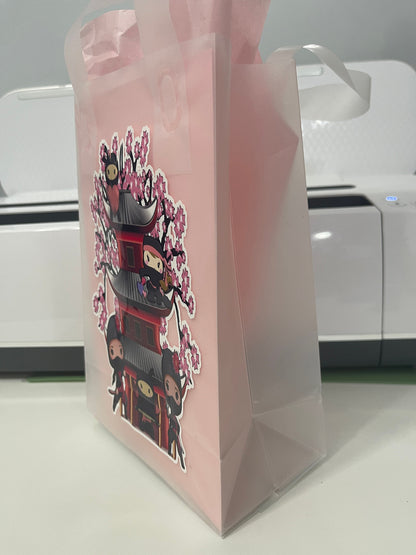 Ninja Girl Favor Bag, Ninja Girl Gift Bag Decoration, Ninja Girl Party Supply