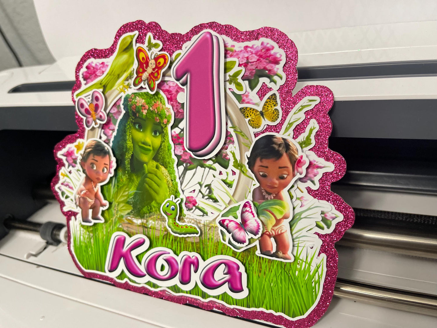 Baby Island Girl Cake Topper 3D
