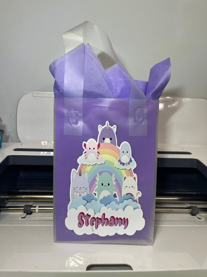 Squishmallow Favor Bag, Squishmallow Gift Bag Decoration, Squishmallow Party Supply