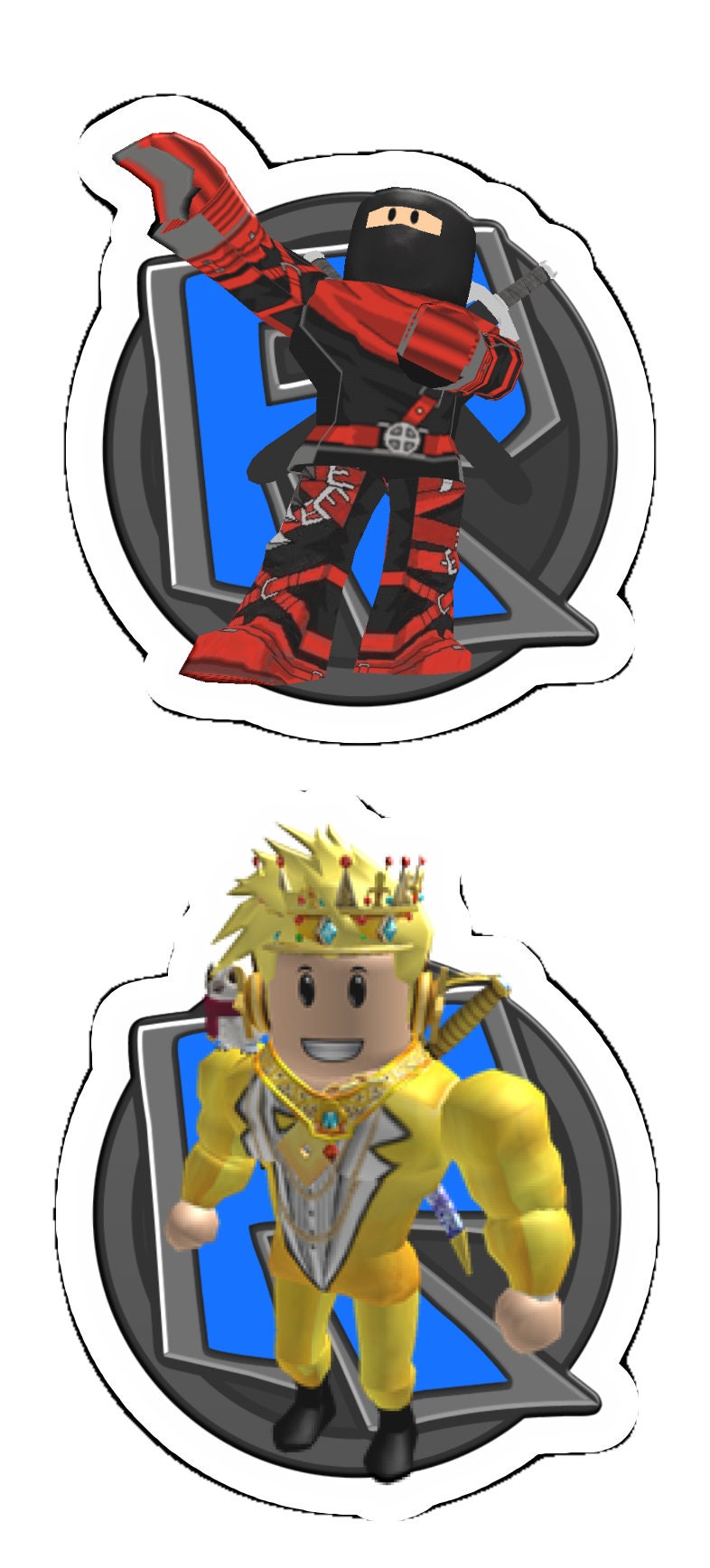 Gamers Boys Roblox Style Cupcake Toppers (package of 12) Digital Version