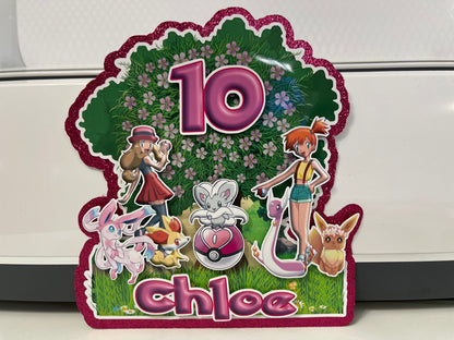 Amazing Pets for Girls Cake Topper 3D Decoration, Girls Happy Birthday Party Decoration, Customize Amazing Pets for Girls Party Decoration
