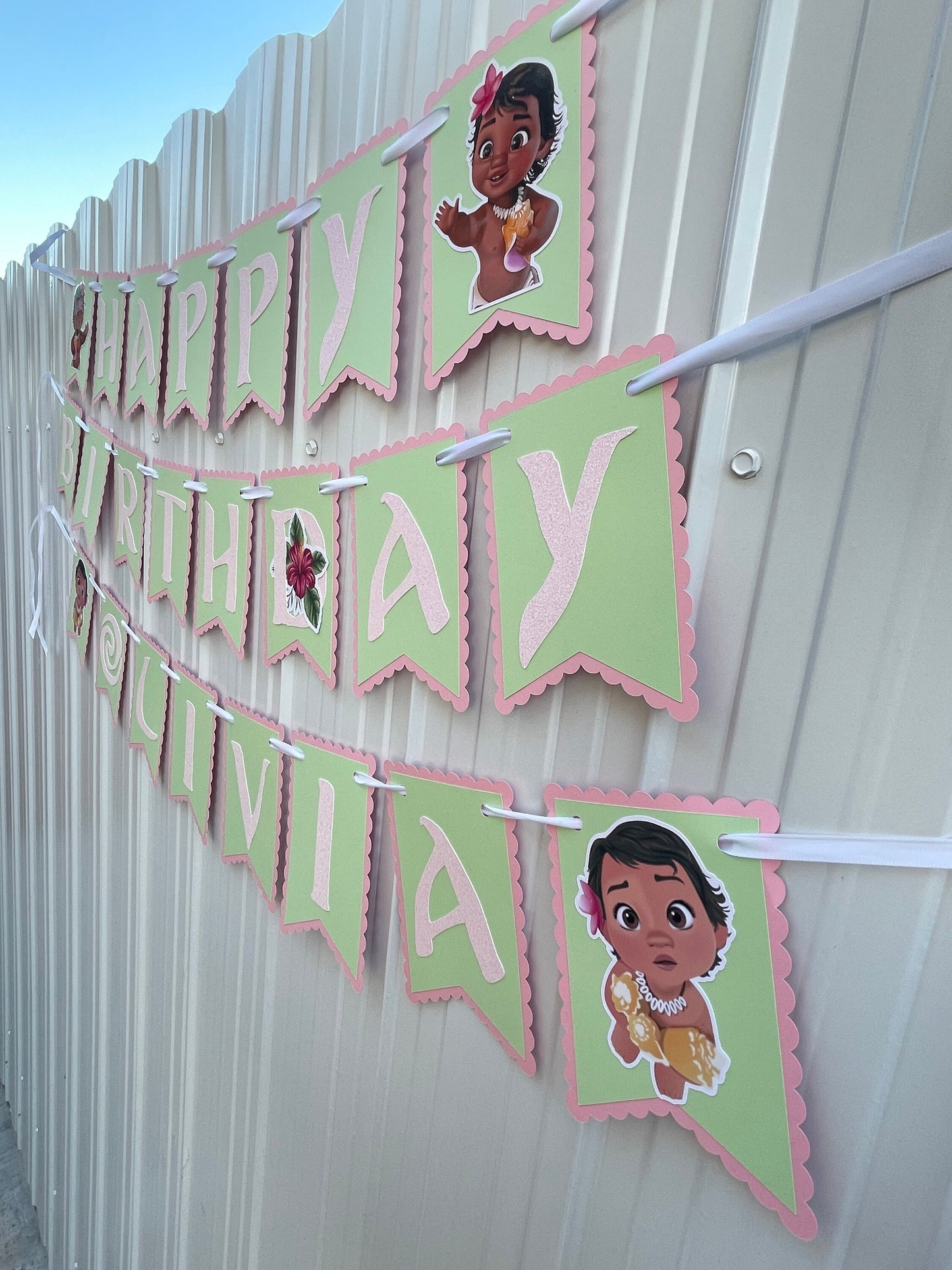 Baby Island Girl Happy Birthday Banner