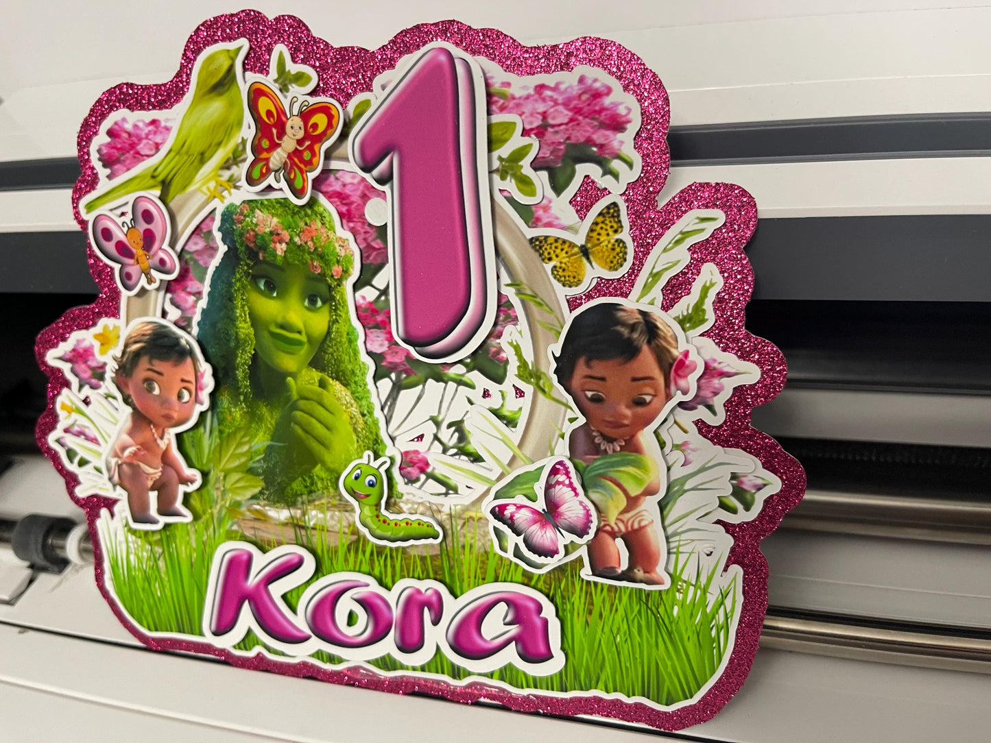 Baby Island Girl Cake Topper 3D