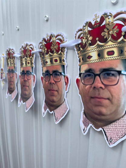 Banner de cumpleaños personalizado con cabeza, banner de cumpleaños con foto, banner de cara, banner de cumpleaños personalizado