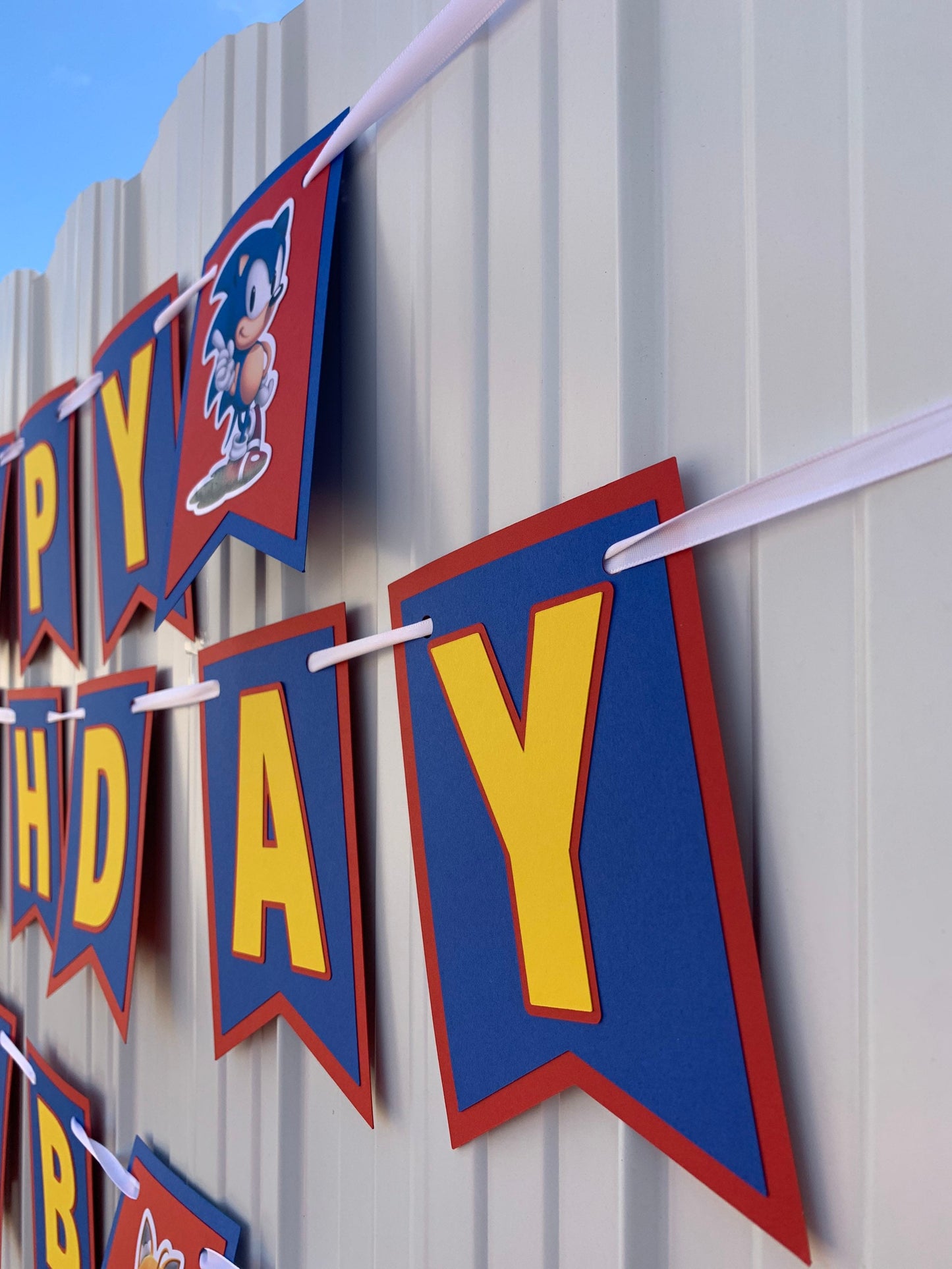 Blue Boy Happy Birthday Banner
