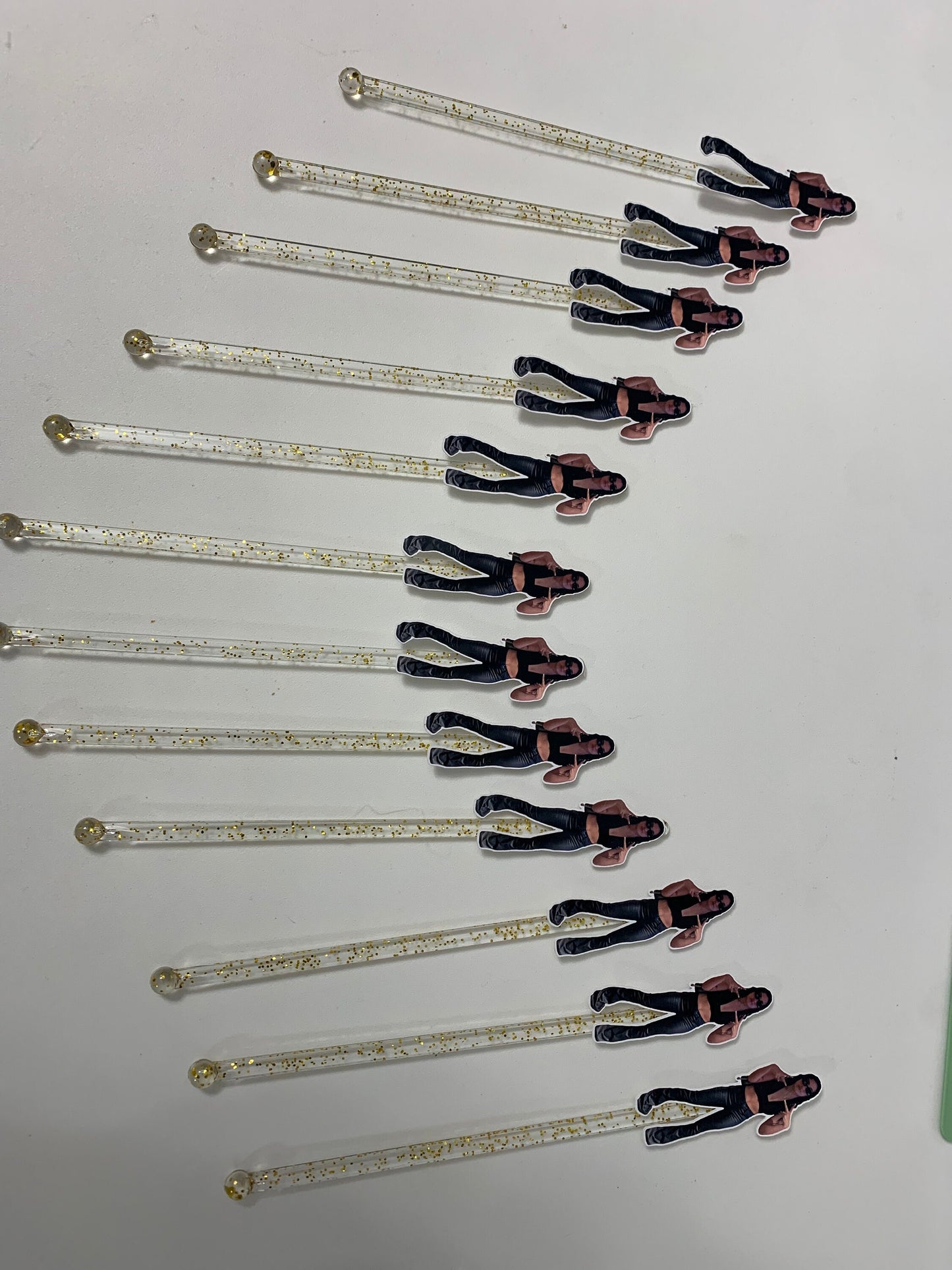 Funny Drink Stirrers Personalized Face Custom Party Decorations. Funny Stirrers Drink Decor (Package of 12)